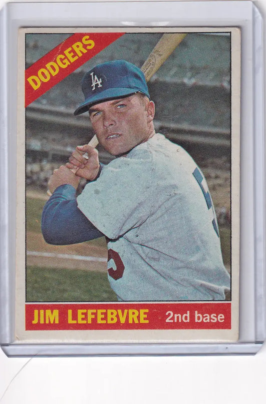 1966 Topps Baseball card of Jim Lefebvre from the Los Angeles Dodgers