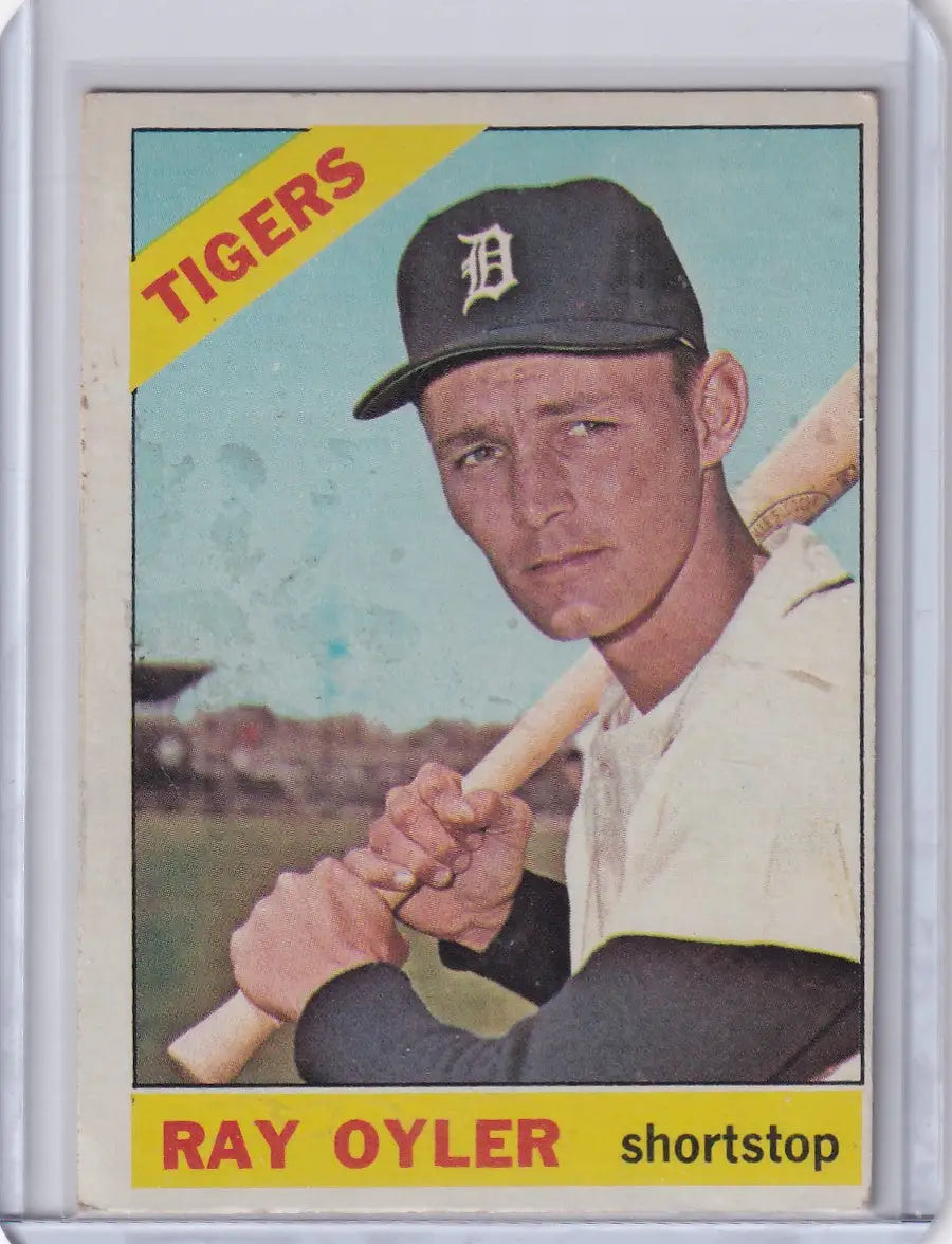 1966 Topps Baseball card of Ray Oyler, shortstop for the Detroit Tigers