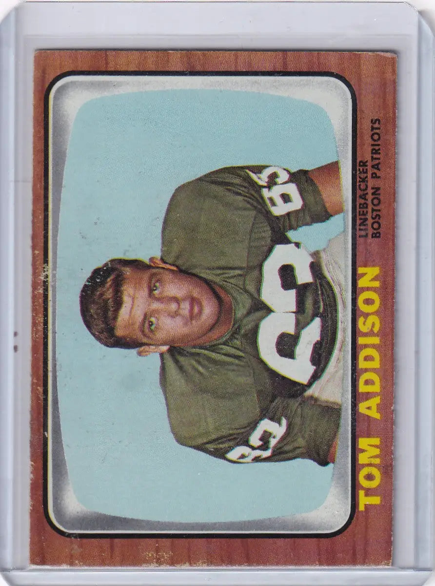 1966 Topps Football #1 Tommy Addison - Boston Patriots - Football Card Single