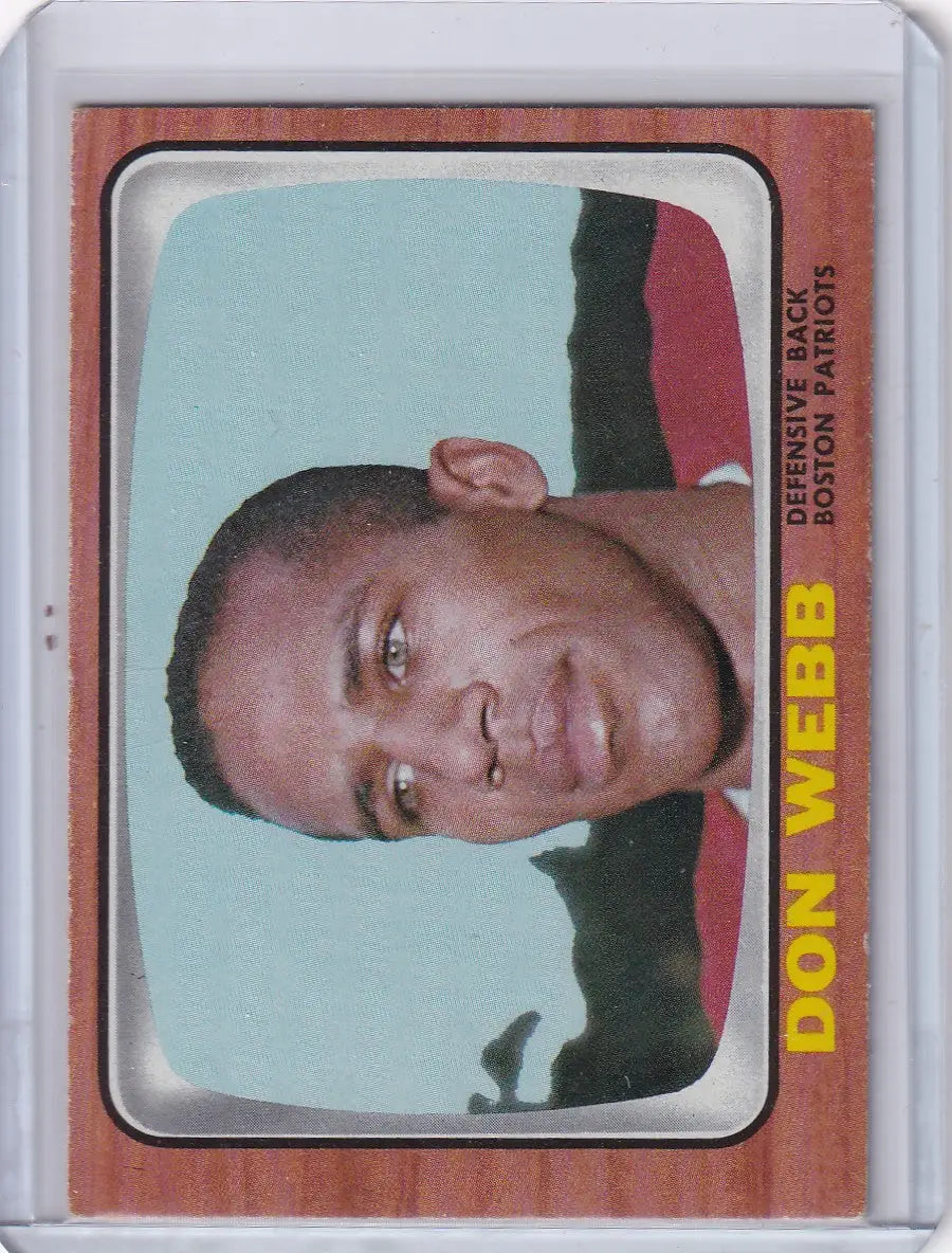 1966 Topps Football #13 Don Webb - Boston Patriots - Football Card Single