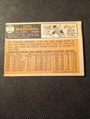 1966 Topps - Juan Marichal #420. SF Giants. edges. off center. VG - VG+ - Baseball Card Single