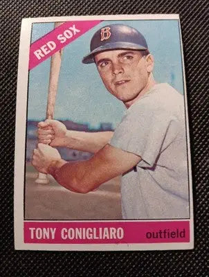 1966 Topps - Tony Conigliaro #380. Red Sox. off center. EX - Baseball Card Single