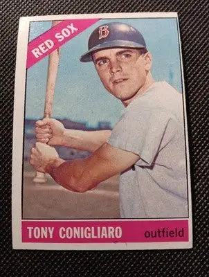 1966 Topps - Tony Conigliaro #380. Red Sox. off center. EX - Baseball Card Single