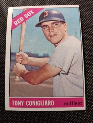1966 Topps - Tony Conigliaro #380. Red Sox. off center. EX - Baseball Card Single