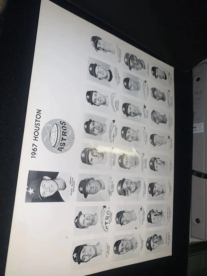 1967 Houston Astros team poster featuring Joe Morgan, perfect for trading cards enthusiasts