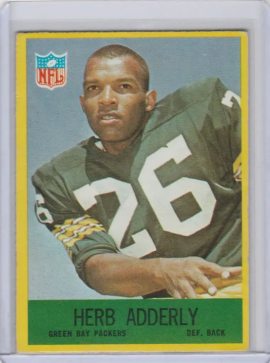 1967 Philadelphia #74 Herb Adderly Green Bay Packers EXMT - Football Card Single