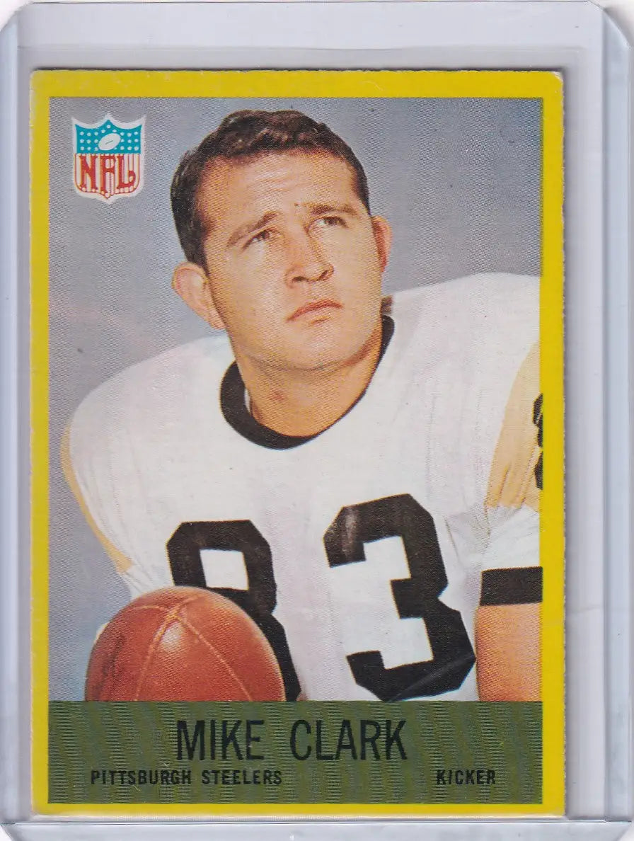 Philadephia Football Mike Clark Pittsburgh Steelers football card from 1967 series