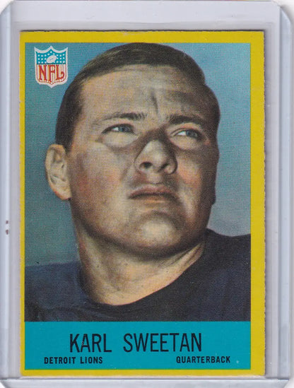 Vintage Philadelphia football card of Karl Sweetan Detroit Lions player
