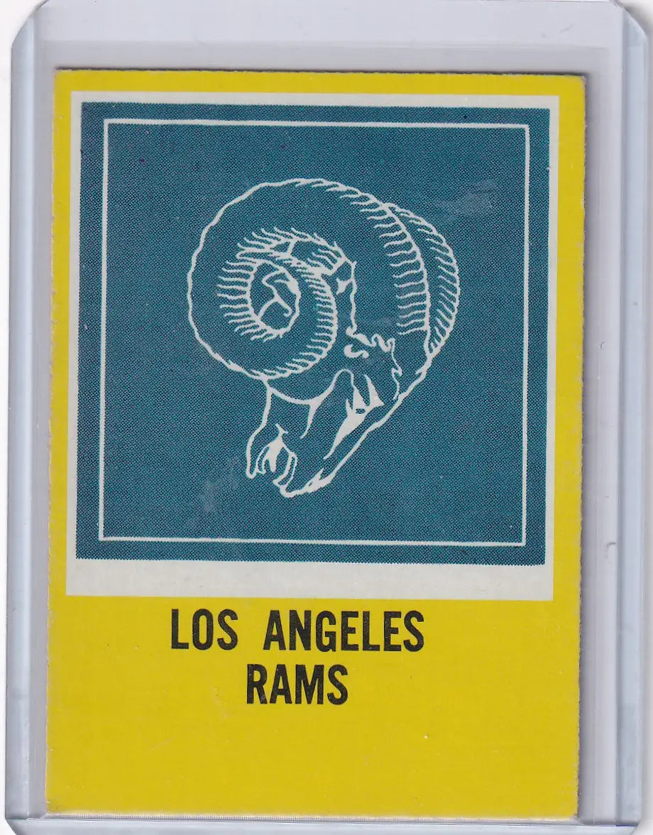 Los Angeles Rams philadelphia football card featuring Rams insignia logo