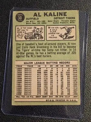 1967 Topps #30 Al Kaline - Baseball Card Single