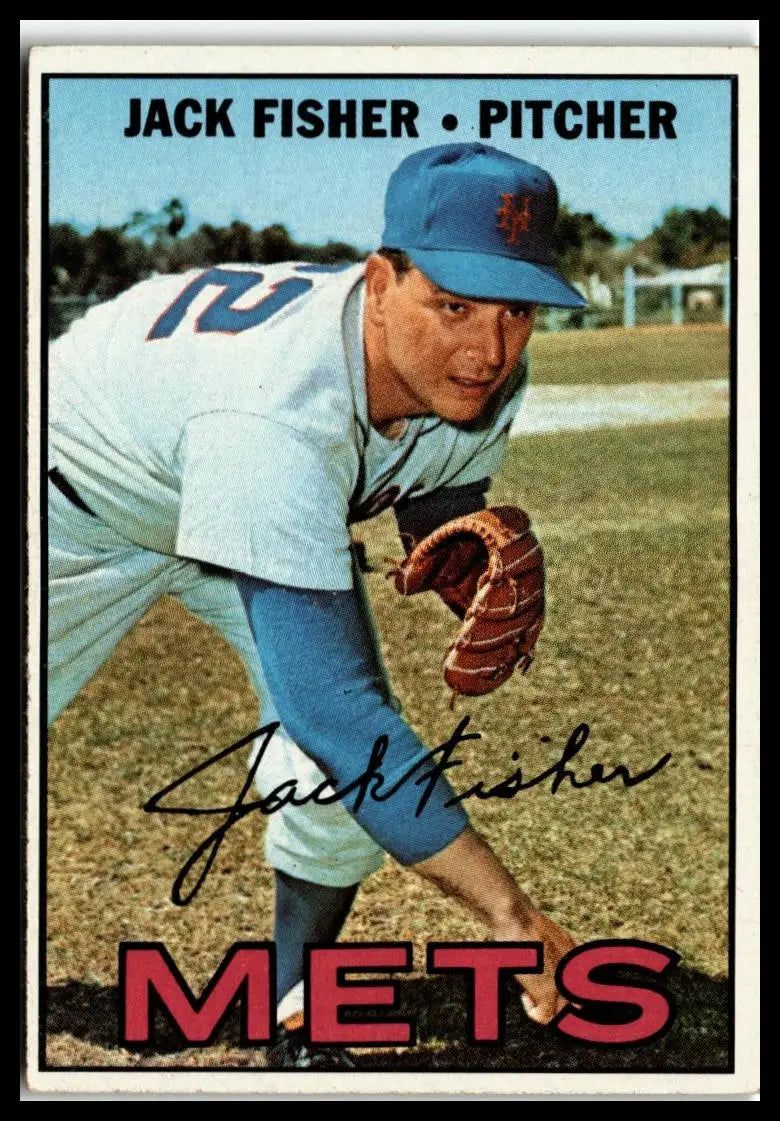 Vintage baseball card of Jack Fisher from the York Mets 1967 Topps #533