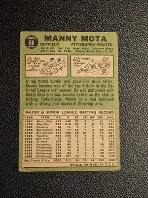 1967 Topps #66 Manny Mota - Baseball Card Single