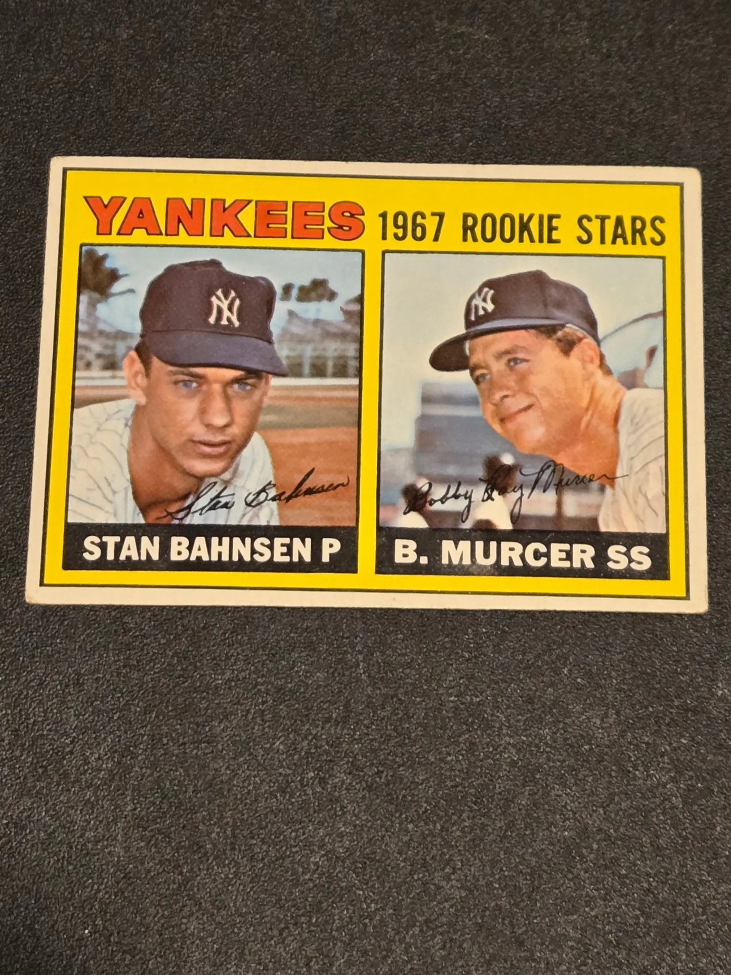 1967 Topps #93 Yankees 1967 Rookie Stars (Stan Bahnsen / Bobby Murcer) - Trading Card