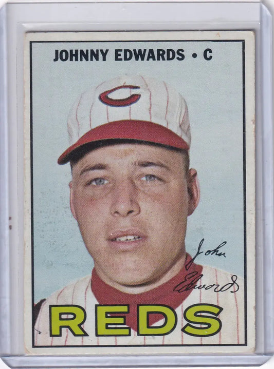 1967 Topps Baseball #202 Johnny Edwards - Cincinnati Reds - Baseball Card Single