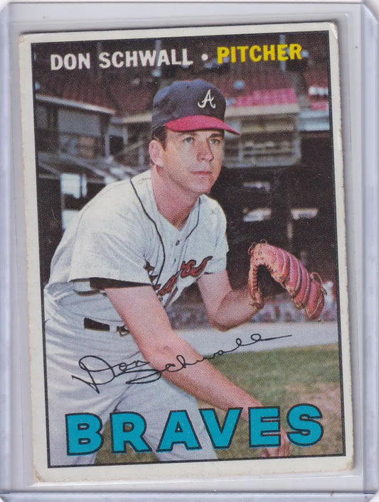 1967 Topps Baseball #267 Don Schwall - Atlanta Braves - Baseball Card Single
