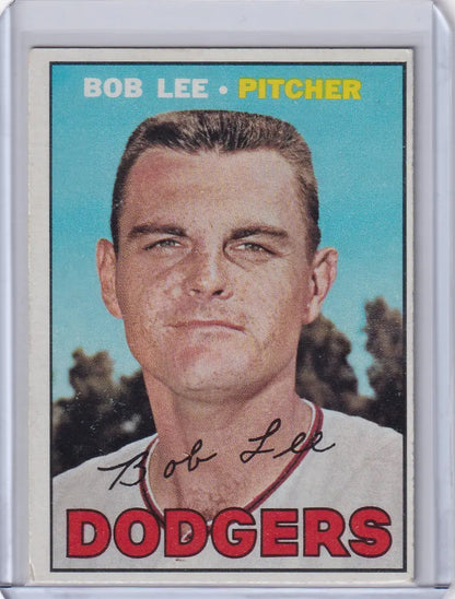 Vintage 1967 Topps Baseball card of Bob Lee from Los Angeles Dodgers team