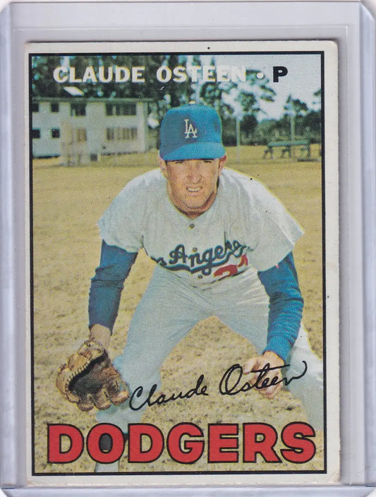 1967 Topps Baseball #330 Claude Osteen - Los Angeles Dodgers - Baseball Card Single
