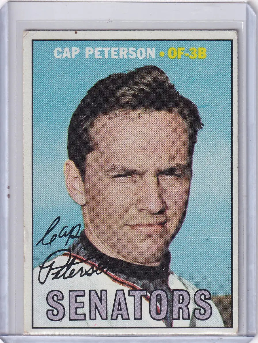 1967 Topps Baseball #387 Cap Peterson - Washington Senators DP