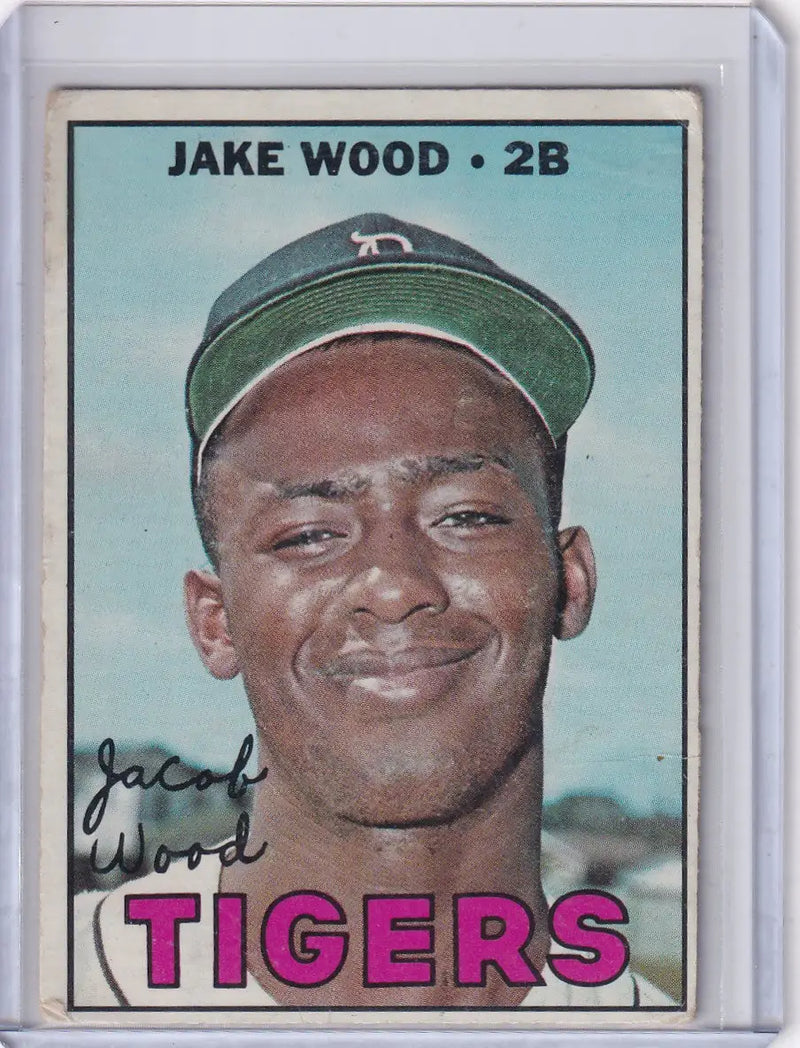 1967 Topps Baseball #394 Jake Wood - Detroit Tigers DP