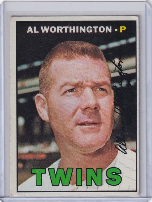 1967 Topps Baseball #399 Al Worthington - Minnesota Twins DP - Baseball Card Single