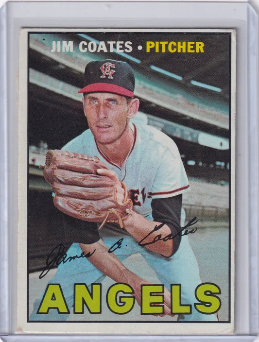 1967 Topps Baseball #401 Jim Coates - California Angels - Baseball Card Single