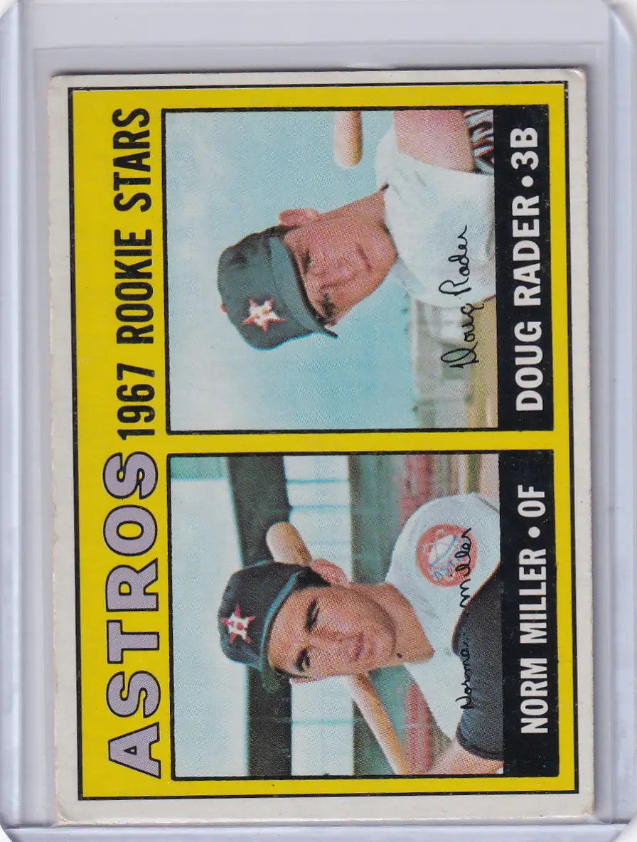 1967 Topps Baseball #412 Astros Rookies - Norm Miller / Doug Rader RC