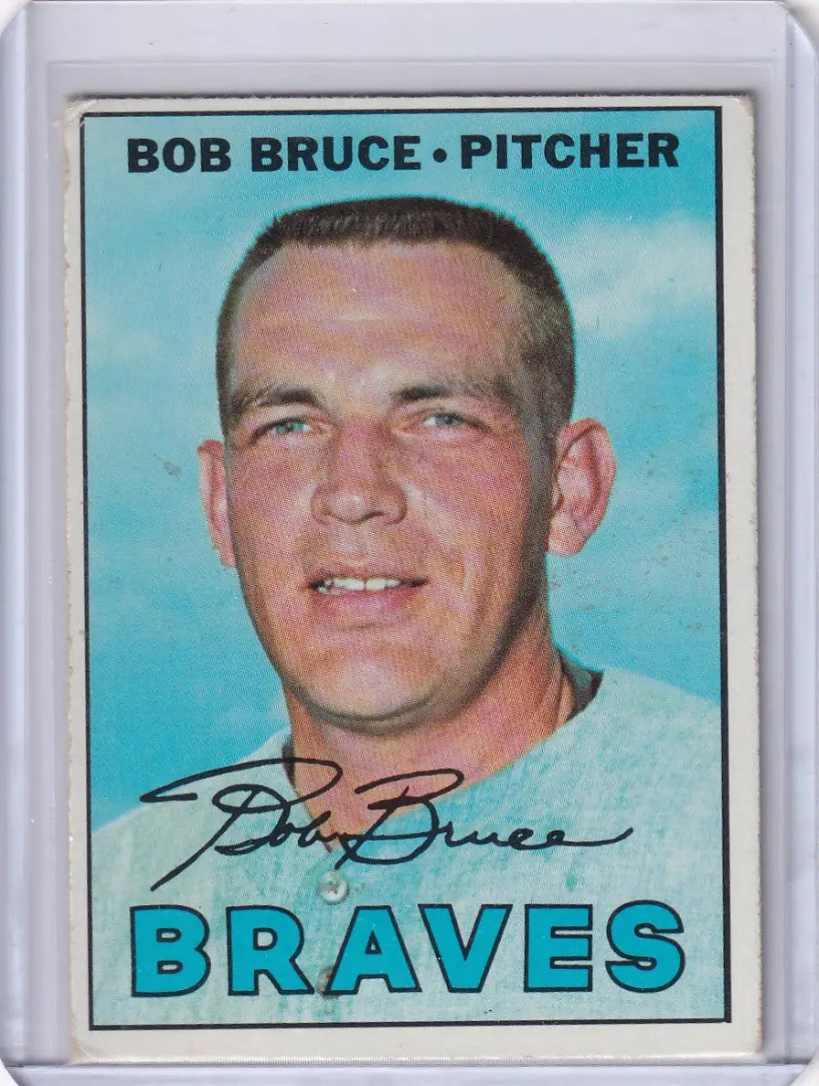 1967 Topps Baseball #417 Bob Bruce - Atlanta Braves DP