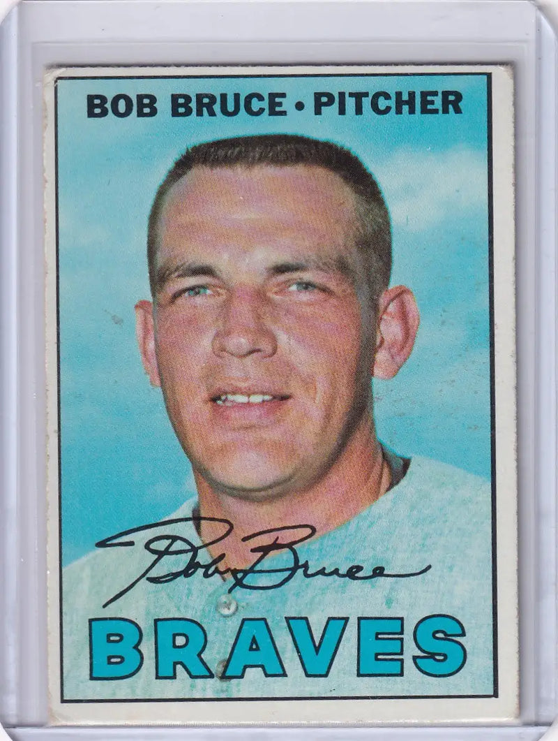 1967 Topps Baseball #417 Bob Bruce - Atlanta Braves DP