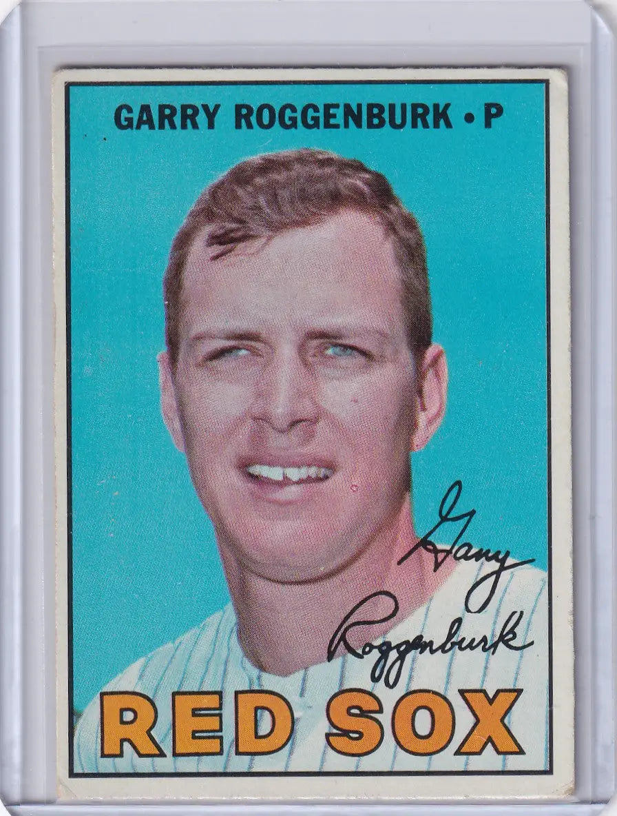 1967 Topps Baseball #429 Garry Roggenburk - Boston Red Sox DP