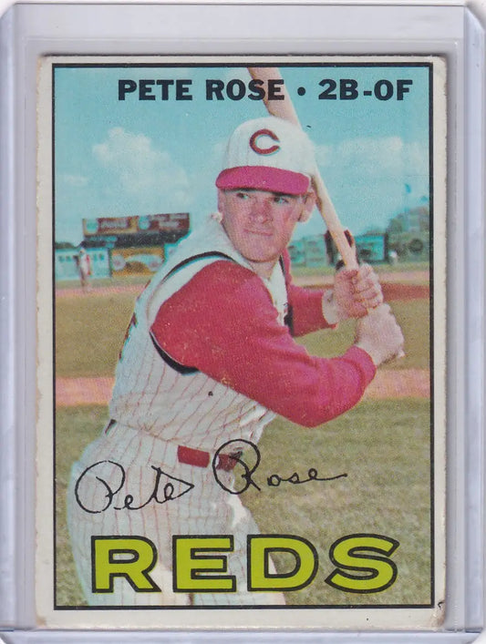 1967 Topps Baseball #430 Pete Rose - Cincinnati Reds - Baseball Card Single
