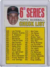 1967 Topps Baseball #454a Checklist 458-533 featuring Juan Marichal, San Francisco Giants