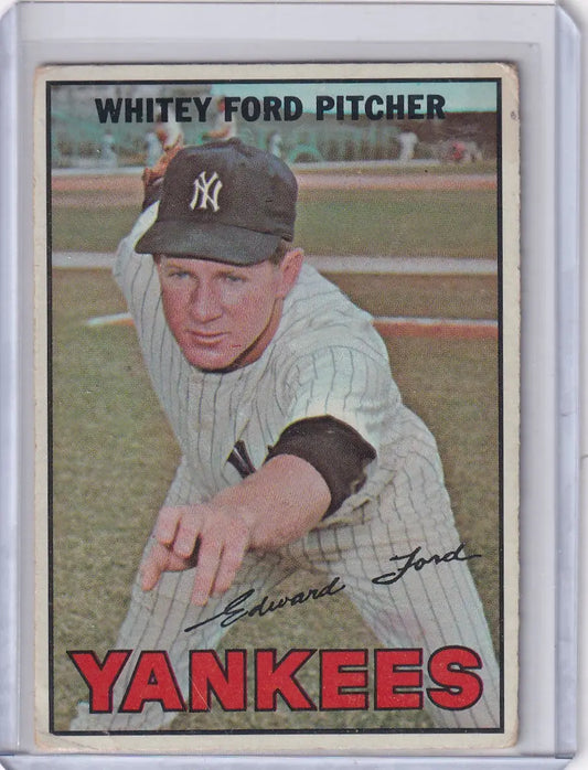 1967 Topps Baseball #5 Whitey Ford - New York Yankees - Baseball Card Single