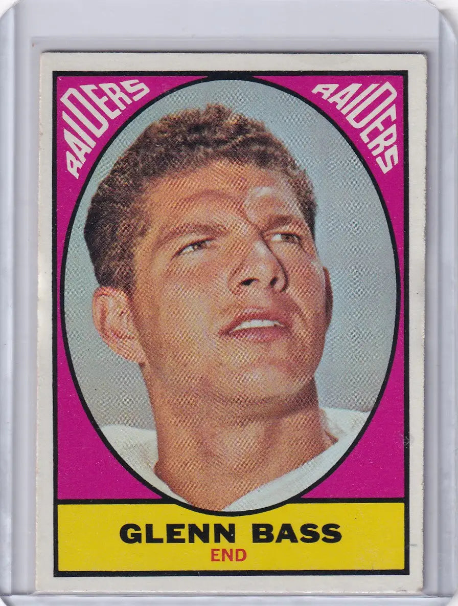 1967 Topps Football #104 Glenn Bass - Oakland Raiders