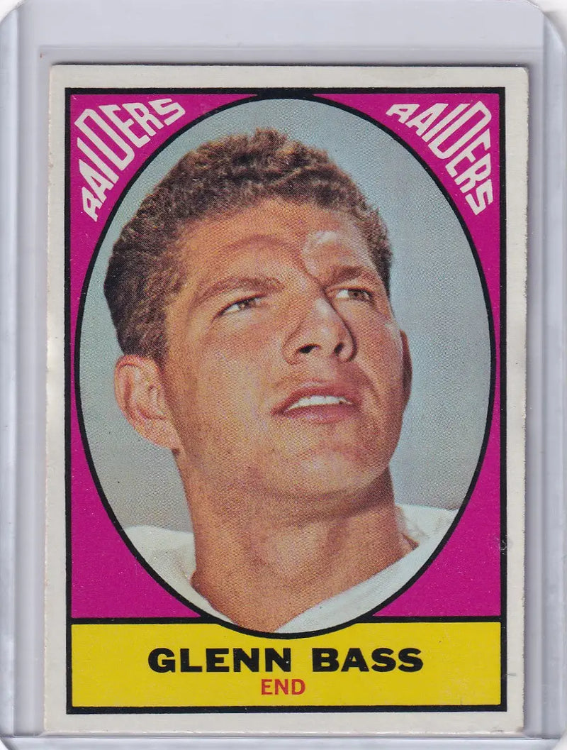 1967 Topps Football #104 Glenn Bass - Oakland Raiders