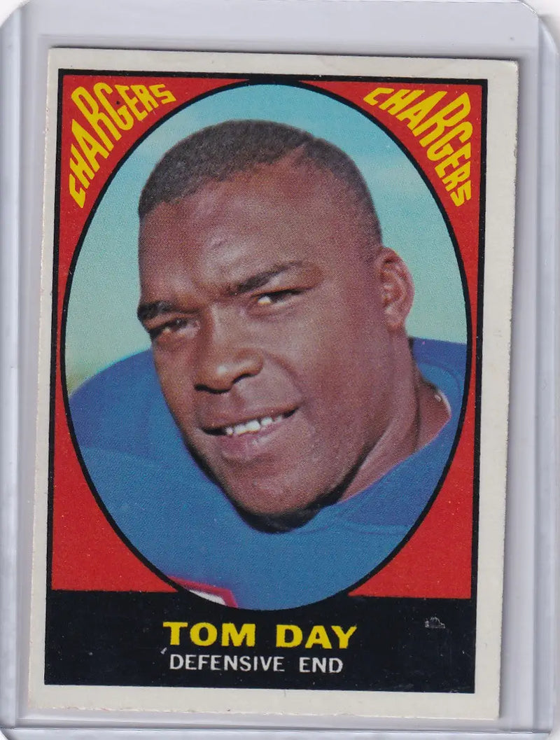 1967 Topps Football #117 Tom Day - San Diego Chargers - Football Card Single
