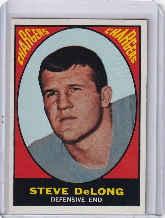 1967 Topps Football #128 Steve DeLong - San Diego Chargers - Football Card Single