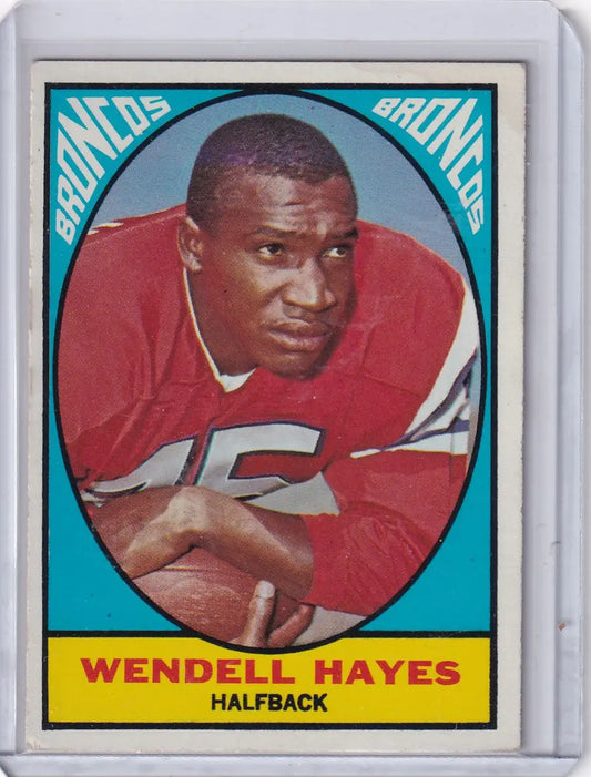 1967 Topps Football #36 Wendell Hayes - Denver Broncos - Football Card Single
