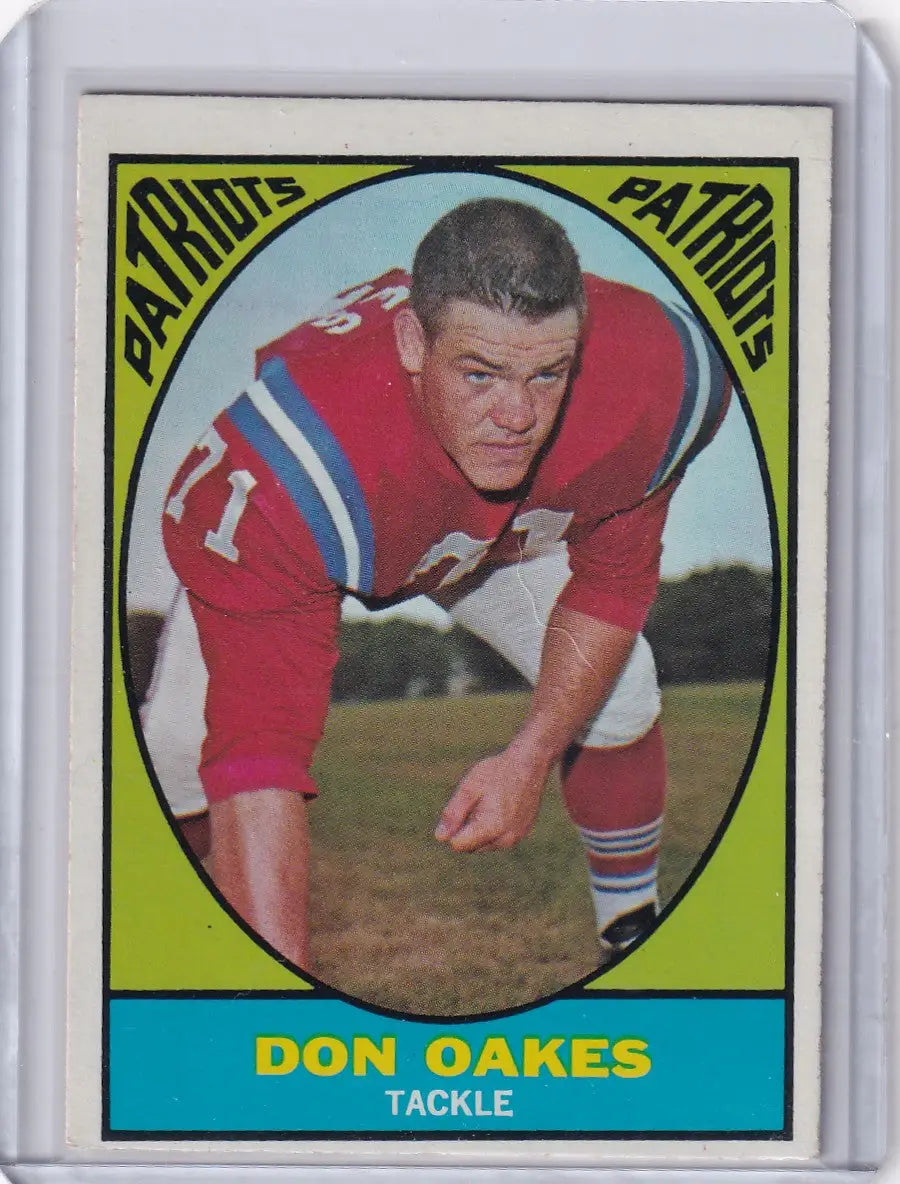 1967 Topps Football #8 Don Oakes - Boston Patriots - Football Card Single