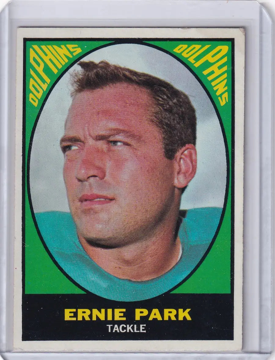 1967 Topps Football #83 Ernie Park RC - Miami Dolphins