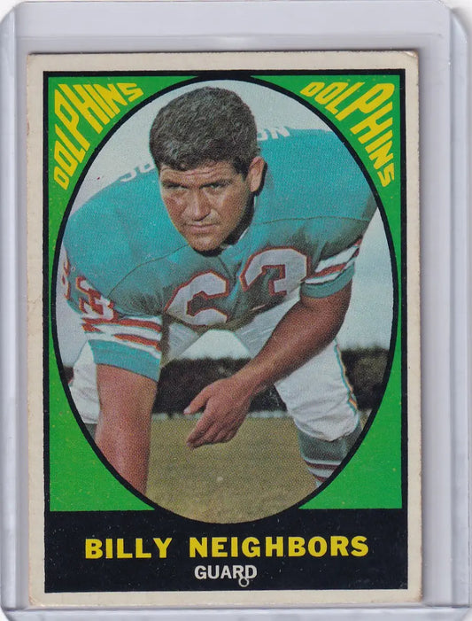 1967 Topps Football #84 Bill Neighbors - Miami Dolphins - Football Card Single
