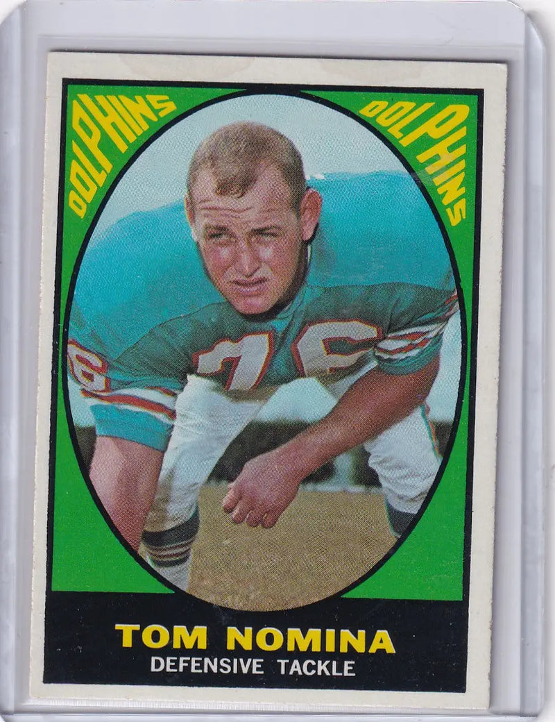 1967 Topps Football #86 Tom Nomina - Miami Dolphins - Football Card Single