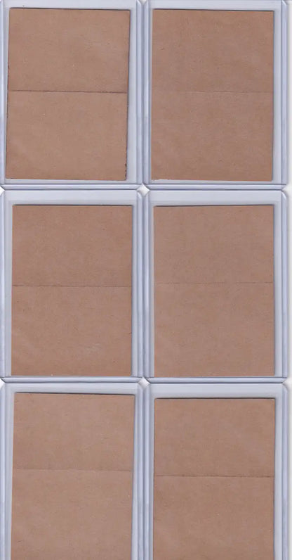 Six clear plastic card holders for 1967 Topps Test Stickers Pittsburgh Pirates set