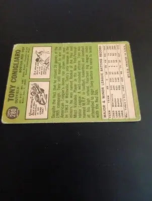 1967 Topps - Tony Conigliaro #280. Red Sox. VG+ - Baseball Card Single