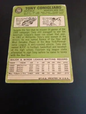 1967 Topps - Tony Conigliaro #280. Red Sox. VG+ - Baseball Card Single