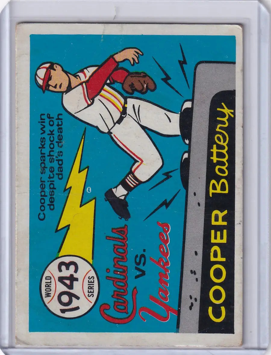 Vintage Fleer World Series baseball card featuring illustrated player from 1968 Fleer World Series set