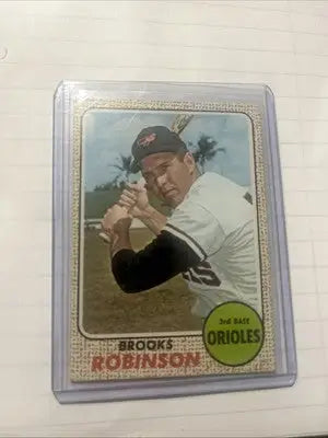 Brooks Robinson baseball card 1968 TOPPS #20 in good condition featuring Orioles player