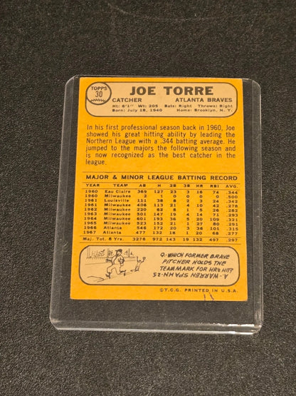1968 Topps #30 Joe Torre - Trading Card