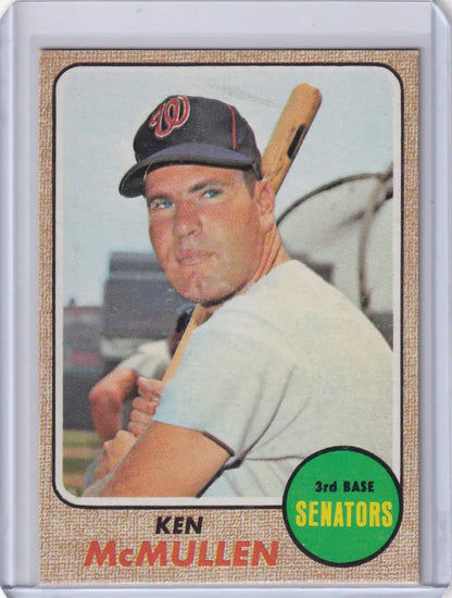 Baseball card of Ken McMullen from Topps Baseball, featuring Washington Senators player