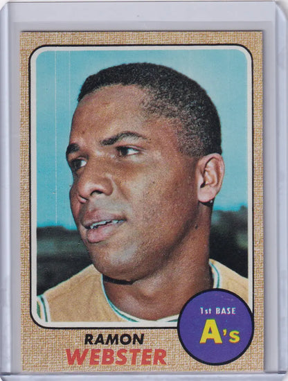 1968 Topps Baseball card of Ramon Webster for Oakland Athletics collectors