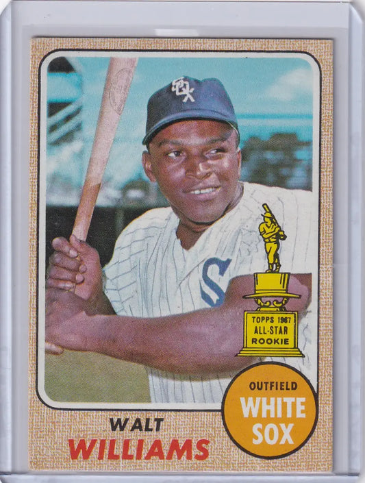 Baseball card of Walt Williams in Chicago White Sox uniform from 1968 Topps Baseball